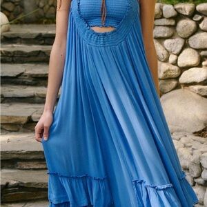 Free People Blue Maxi Dress NWT